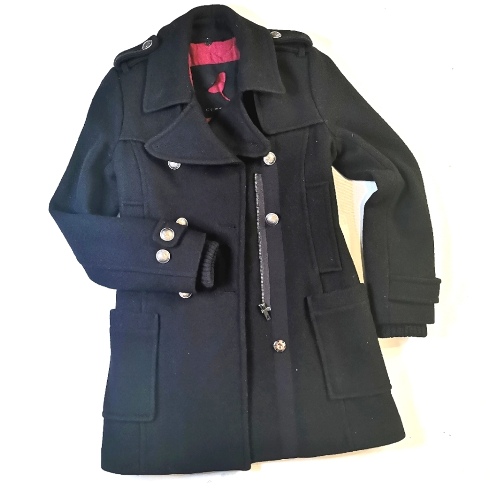 Aritzia community military style wool pea coat